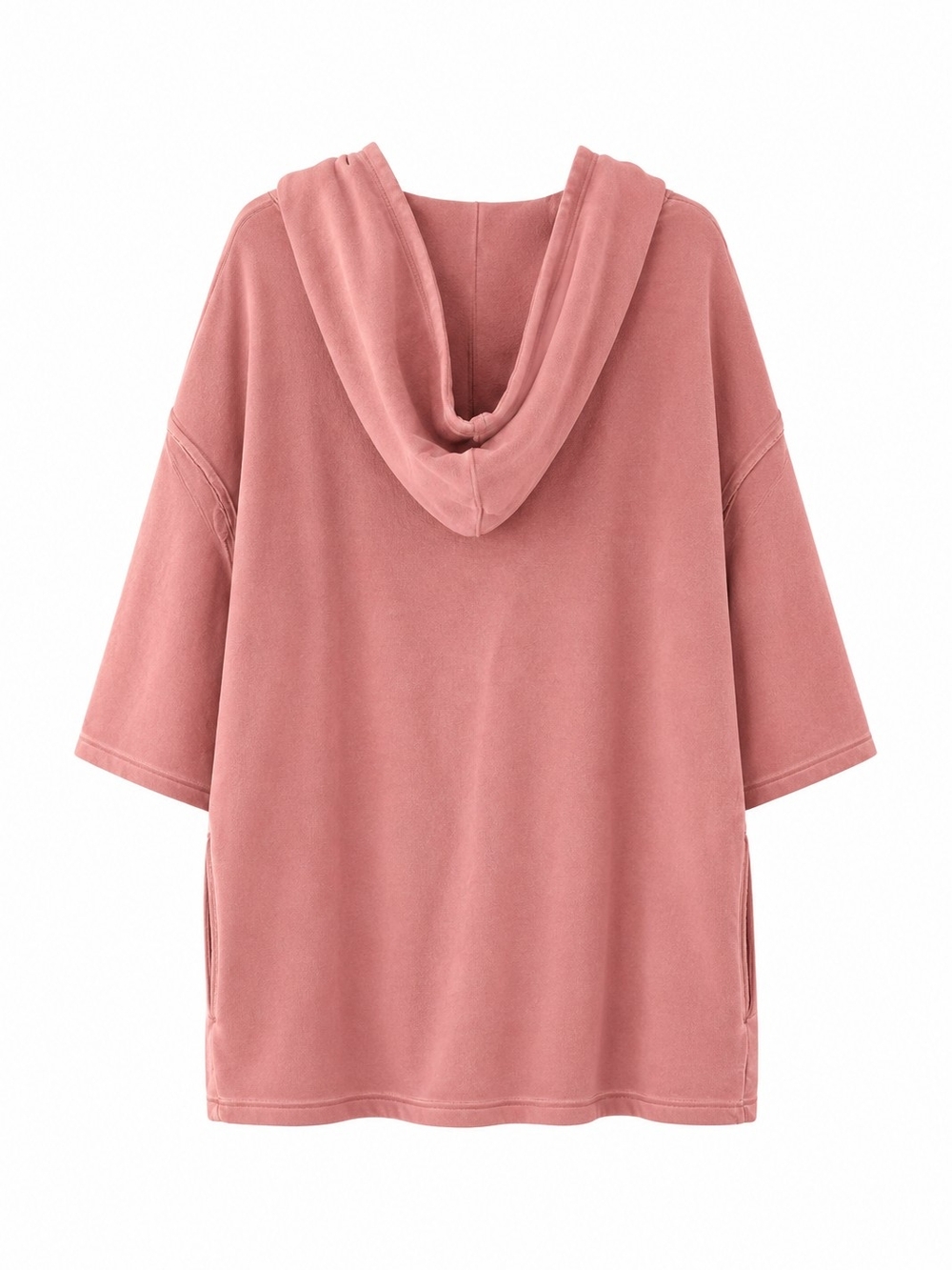 We The Free For The Win Hoodie Sweatshirt M Dusty Pink Oversized Short Sleeve FP - Picture 6 of 15